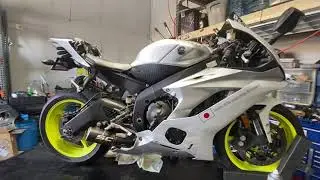 Motorhelmets Motorcycle Service Department Yamaha R6 2017 Impaktech Full Cage Install - Fullerton CA