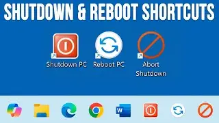 How to Create Shutdown and Reboot Windows Taskbar Shortcuts