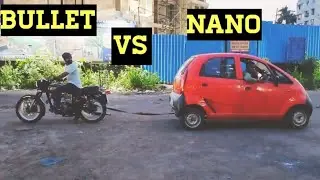 Bullet Vs Tata Nano Tug Off War🥵 | First Video On YouTube 😲 Bullet Power Mode On🔥