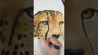 WOW 😮 Realistic Cheetah Drawing?!? ✍️ #drawing #art #animals #cheetah