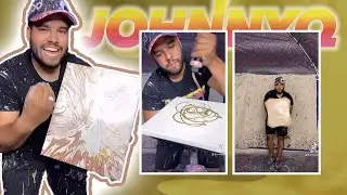 Spin Art With A Drill Turns Out Awesome! #Shorts #YouTubeShorts #SpinArt #JohnnyQArt