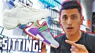 YEEZYS AND PHARRELL NMD SITTING AT ADIDAS STORE! (CALIFORNIA)