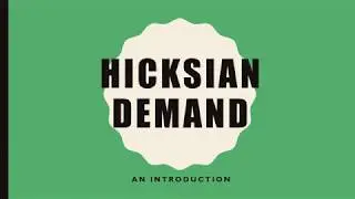 What is Hicksian Demand?