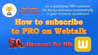 How to subscribe to PRO on Webtalk