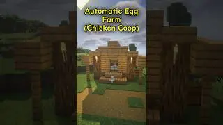 Automatic Egg Farm (Chicken Coop) 🥚 #minecraft #minecraftbuild #minecraftideas