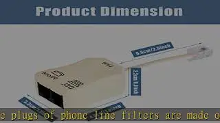 Phone Jack Splitter, In-line DSL Splitter Filter for Phone Line (1 Pcs)