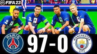 FIFA 23 - MESSI, RONALDO, MBAPPE, NEYMAR, ALL STARS - PSG 97-0 MAN CITY  - UCL FINAL