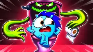 Monster In The Toilet Song 🚽😈 | Funny Kids Songs 😻🐨🐰🦁 And Nursery Rhymes by Baby Zoo