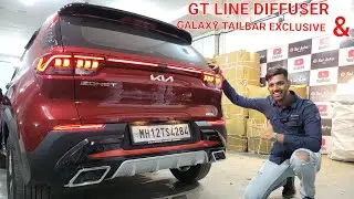 KIA SONET 2022 HTX MODIFIED WITH GT LINE DIFFUSER GALAXY TAILBAR AND BLACK RED INTERIOR...!!