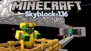 Curing Our First Zombie Villager! ▫ Minecraft 1.16 Skyblock (Tutorial Let's Play) [Part 8]