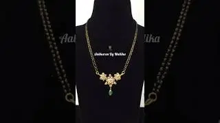 Simple Black Beads Chain With Pendant | Daily Wear Black Beads Necklace #shorts