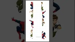 Spiderman vs Ben10 #superman  #games #challenge#papercrafts #art #matching game