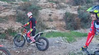 Entrenamiento de Trial en La rambla