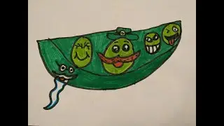 How to draw Peas in a pod