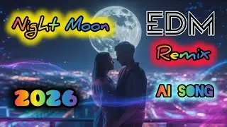 Night Moon EDM Remix Ai English Song 2026 || EDM Remix English Ai #aisongs #ai #remix #edm 