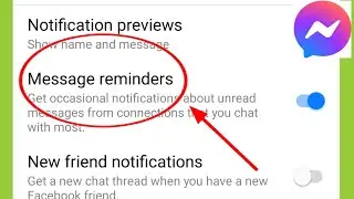 What is Messege Reminder in Facebook Messenger