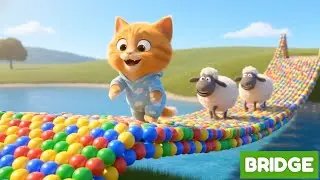 Ball Bridge Cats Fun | Kids Can't Get This Song Out Their Head!
