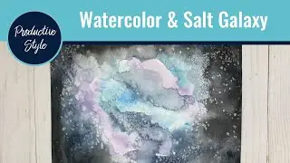 Watercolor Galaxy Painting with Sea Salt Stars - Easy Galaxy Space Painting - Unique Painting Ideas