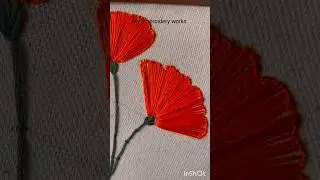 flower Stitch 🪡#embroiderystitches #handembroidery #embroiderydesign #embroideryart #embroiderylove