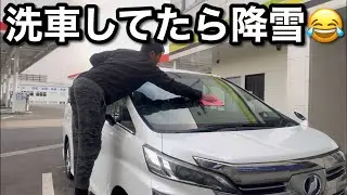 ヴェルファイア洗車してたらまさかの…