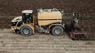 Challenger Terragator TG 2244 | 3x Claas Axion & Bossini | Interramento digestato | Slurry injection
