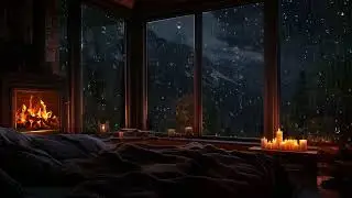 Forest Rain Sounds in a Cozy Room for Sleep Meditation and Peaceful Relaxation