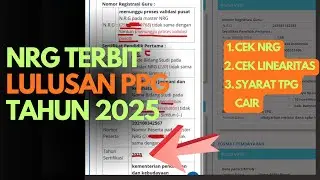 NRG TERBIT LULUSAN PPG 2025 | SYARAT TPG CAIR LULUSAN PPG 2025