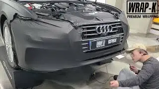 [랩케이] 아우디 A6 블랙 무광 전체랩핑  AUDI A6 MATT BLACK FULL WRAPPING