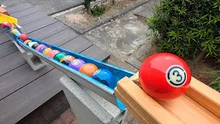 Marble Run Race ☆ Handmade 2-Jump High-Speed ​​Course