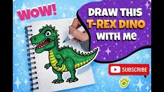 🦖 How to Draw a T-Rex Dinosaur | Easy Drawing Tutorial for Kids