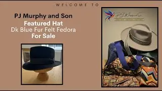 PJ Murphy and Son Dark Blue Trilby Hat for Sale