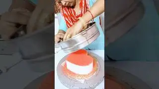 Red Velvet Heart Shape Cake #cake #baking #shorts