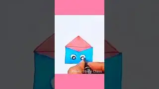 How to draw cute envelope, easy and cute drawing for kids and toddlers#shorts #ytshort #drawing4kids
