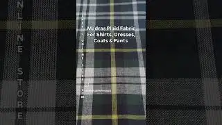 Madras Plaid Fabric For Shirts, Dresses, Coats #sewingdress #sewing #diyshirt