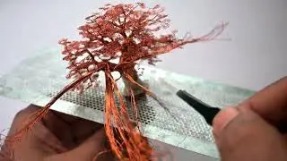 I Made This Mini Bonsai Tree With Copper Wire | Awesome Bonsai Old Tree DIY | Copper Wire Small Tree