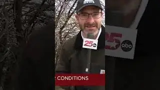 Josh Johns shows the Ice that covered Falls County and Central Texas