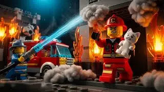 Rescue Mission: LEGO Firefighters vs the Flames 🔥🚒