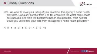 Axxess | HHCAHPS Questions: Q20 Agency ratings