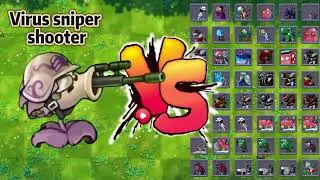 PVZ 1 Fusion 3.1 Challenge！How powerful will the ultimate virus sniper shooter be?#pvzfusion #pvz