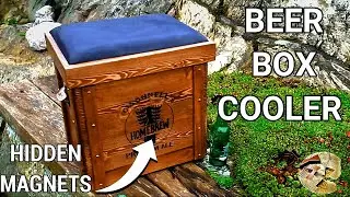 Beer Cooler With Secret Magnet Cap-Catcher