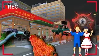 Yuta Mio panik CCTV merekam anomali dari PORTAL di Kota sakura CAFE CHERRY CAT