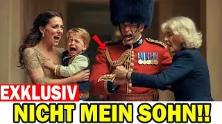 K&ouml;nigliche Garde blockiert Camilla physisch&ndash;nachdem diese versucht, Louis aus Kates Armen zu zerren.