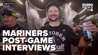 WATCH: Interviews with Cal Raleigh & Josh Naylor post-Mariners clinching the playoffs