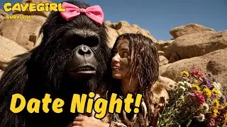 Bigfoot vs Cavegirl: Date Night Rescue Mission. A Stone Age Survival Vlog.