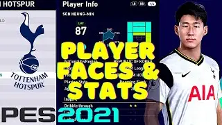 PES 2021 | Tottenham Hotspur FC | Player Faces & Stats