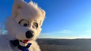Hiking in fursuit. :3