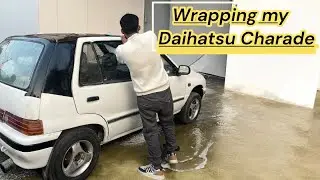 Wrapping My OLD Daihatsu Charad || The Cheapest Car Wrap Good Quality!