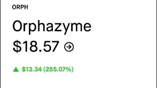 Orphazyme (ORPH) up 255% Today!!!