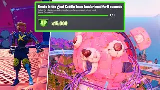 How to EASILY Emote in the giant Cuddle Team Leader head for 5 seconds | Fortnite Challenge Guide