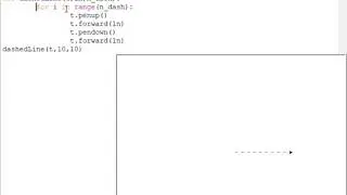 Dashed line in python